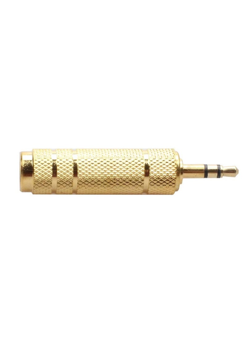 2 Pack 3.5mm Male Plug to 6.35mm Female Socket 1/8 to 1/4 inch Stereo Audio Jack Adapter  - Image 4