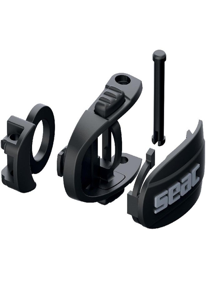 سياك قناع SEAC Eagle، صغير الحجم ومنخفض الحجم للغوص الحر وصيد الأسماك بالرمح، أسود، مقاس عادي - Image 4