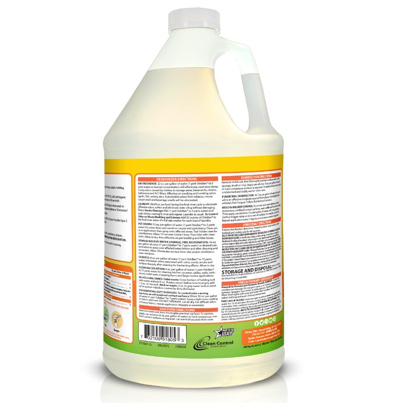 OdoBan Disinfectant Concentrate and Odor Eliminator, 2 Gallons, Citrus Scent - Image 2