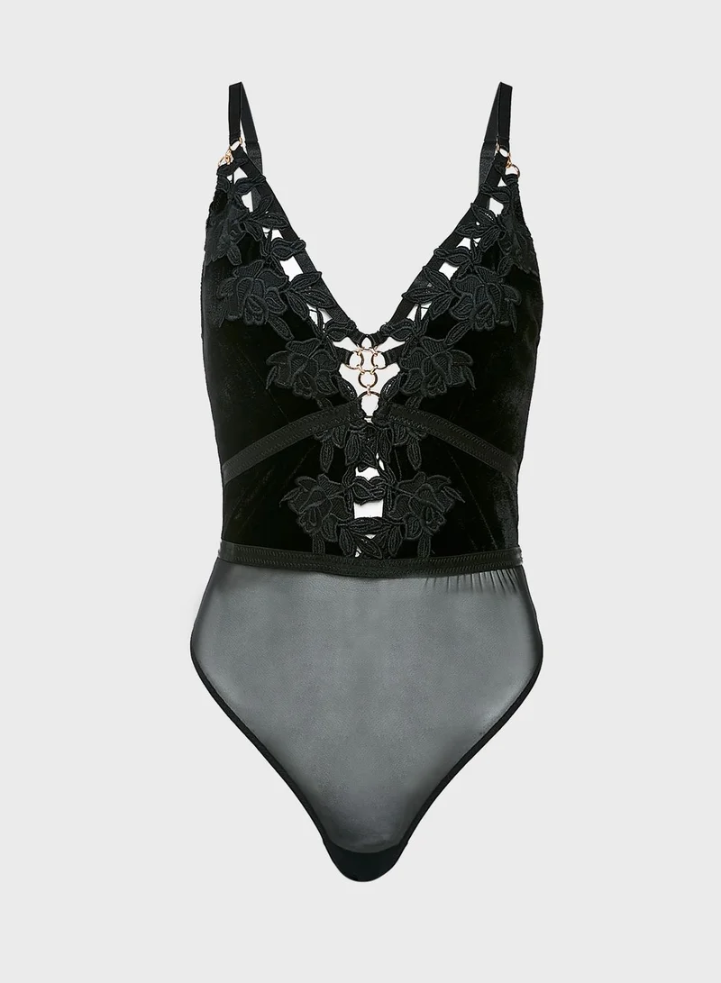 Ann Summers Lace Trim Embellished Body