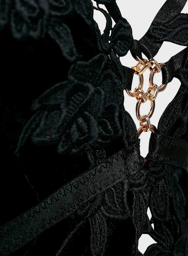 Ann Summers Lace Trim Embellished Body