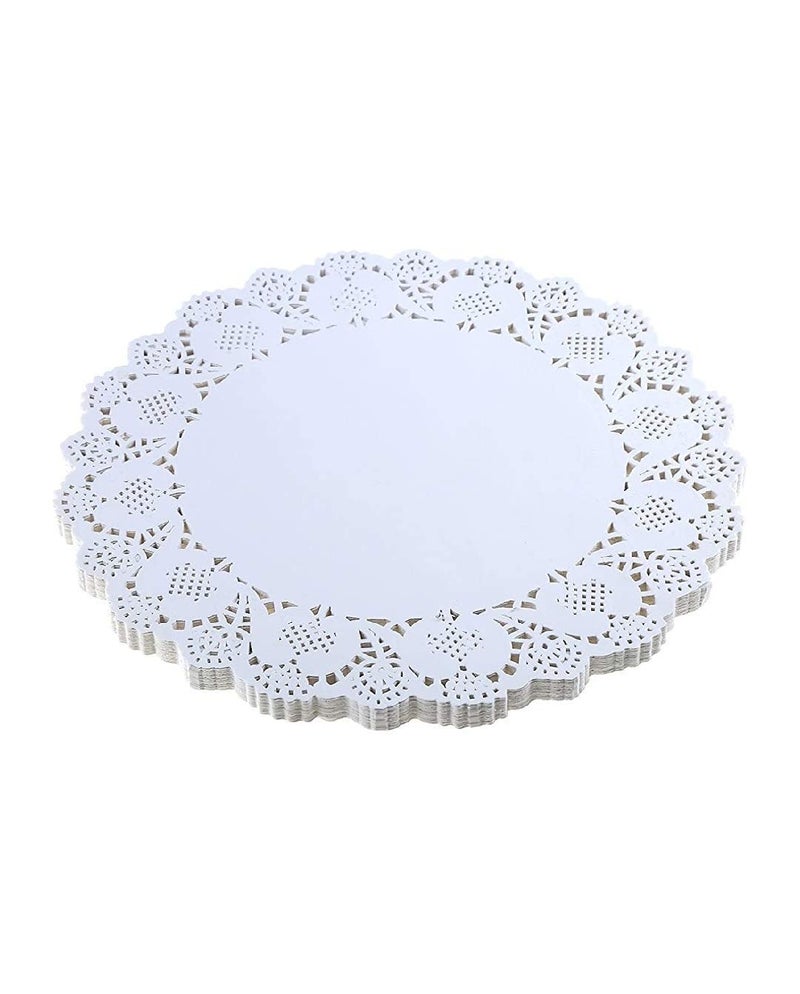 Perfect Pricee Lace Paper Doilies, Bulk for Desert, Tableware Decoration Place mats, Cake Packaging (100 Pieces, 7.5), White - Image 1