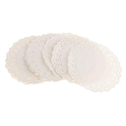 Perfect Pricee Lace Paper Doilies, Bulk for Desert, Tableware Decoration Place mats, Cake Packaging (100 Pieces, 7.5), White - Image 2