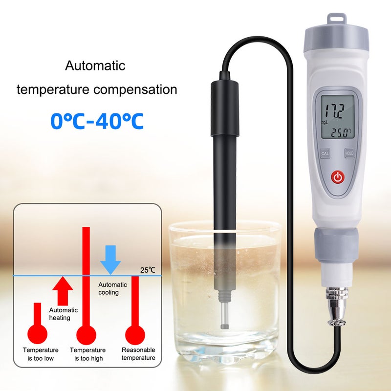 JPB-70A Dissolved Oxygen Analyzer with DO Probe Water Quality Monitor DO Meter Aquaculture Dissolved Oxygen Detector Portable Pen Type Dissolved Meter 0.0-20.0mg/L - Image 5