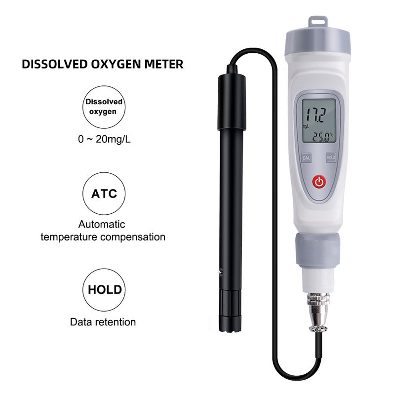 JPB-70A Dissolved Oxygen Analyzer with DO Probe Water Quality Monitor DO Meter Aquaculture Dissolved Oxygen Detector Portable Pen Type Dissolved Meter 0.0-20.0mg/L - Image 2