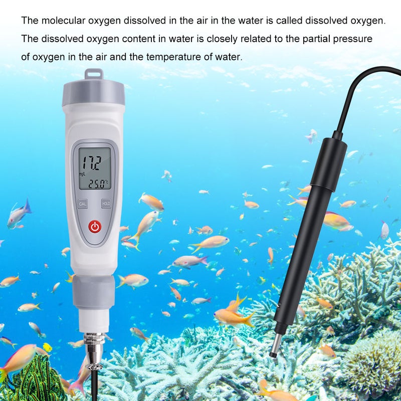 JPB-70A Dissolved Oxygen Analyzer with DO Probe Water Quality Monitor DO Meter Aquaculture Dissolved Oxygen Detector Portable Pen Type Dissolved Meter 0.0-20.0mg/L - Image 4