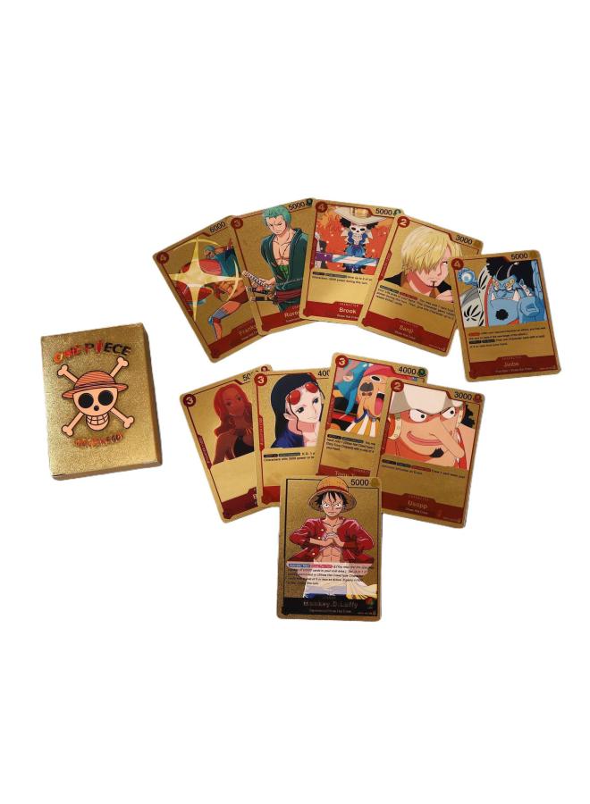 55 One Piece English Gold Foil Card Navigation Luffy Kid Solon Bronzing Card Surrounding Collection 