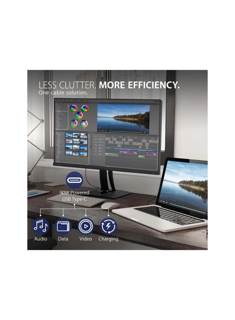 ViewSonic VP2768A - 27" ColorPro™ 1440P IPS Monitor With 90W USB C, RJ45, SRGB, And Daisy Chain Supports Laptops, PCs, Macs Black - Image 4