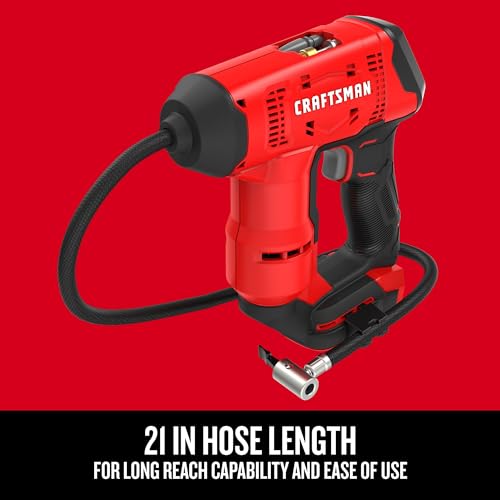 CRAFTSMAN V20 Air Compressor Portable, Cordless Tire Inflator, Up To 150 PSI Tire Pump, with Digital Pressure Gauge, Tool Only (CMCE521B) - Image 4