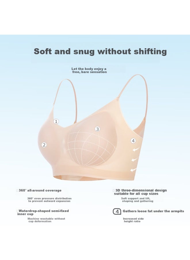 Your Sun Yiershuang Cooling 7a Antibacterial Seamless Ice Silk Bra Women Summer Thin Wireless Invisible Push-up - Image 1