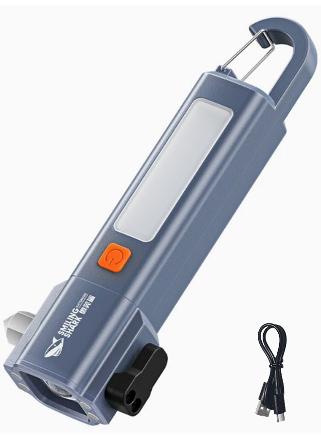 Camping Light Multifunctional flashlight that integrates Torch light rechargeable camping light  reading light  flashlight - Image 1