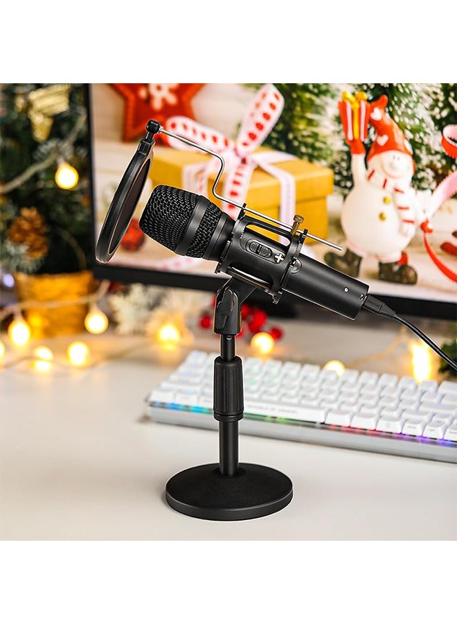 ماونو ميكروفون ديناميكي للبودكاست USB/XLR، مجموعة ميكروفون استوديو مع وحدة تحكم في الصوت، حامل صدمة، فلتر صوت، مثالي للتسجيل الصوتي وآلات الموسيقى، التعليق الصوتي، والبث المباشر (HD300T) - Image 2