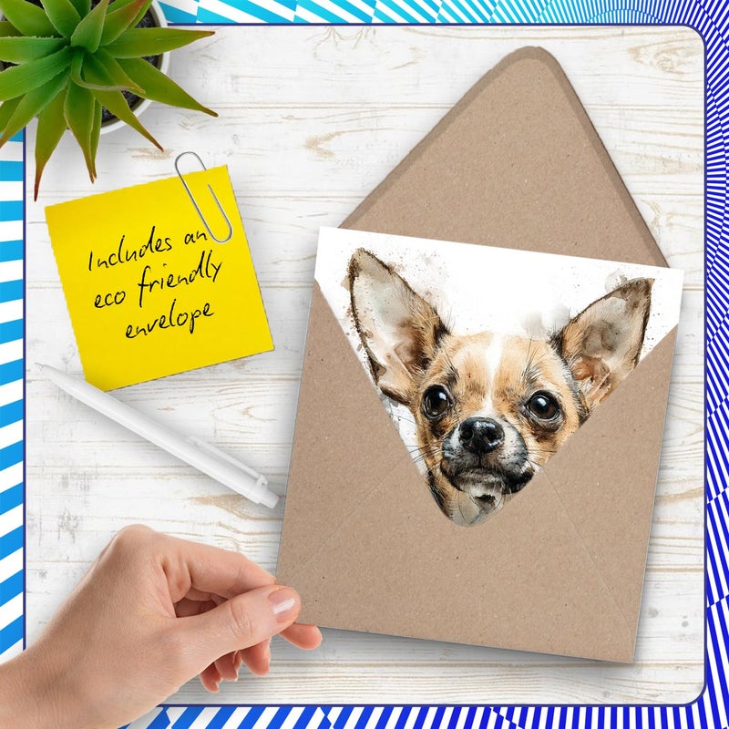 Stuff4 Chihuahua Birthday Card for Men Women - Dog Breeds - Happy Birthday Card for Sister Aunt Uncle Neighbor  5.7 Inch Bday Greeting Cards - Image 5