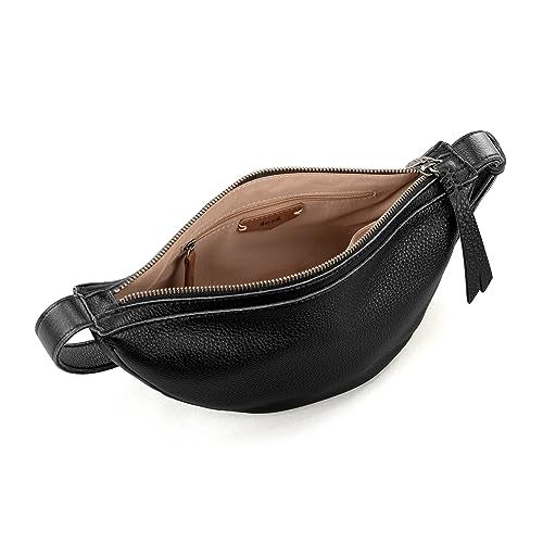 The Sak Tess Sling Bag in Leather, Adjustable Crossbody Strap, Black - Image 5