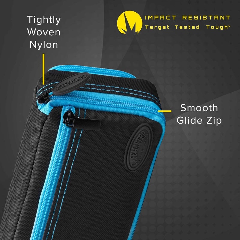 CASEMASTER Plazma Plus, 3 Dart Case for Soft and Steel Tip Darts Features Large Front Mobile Device Pocket, Built-in Storage Tube and Pockets for Flights, Tips, Shafts, and Personal Items - Image 2
