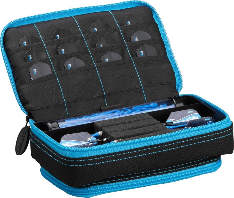 CASEMASTER Plazma Plus, 3 Dart Case for Soft and Steel Tip Darts Features Large Front Mobile Device Pocket, Built-in Storage Tube and Pockets for Flights, Tips, Shafts, and Personal Items - Image 1
