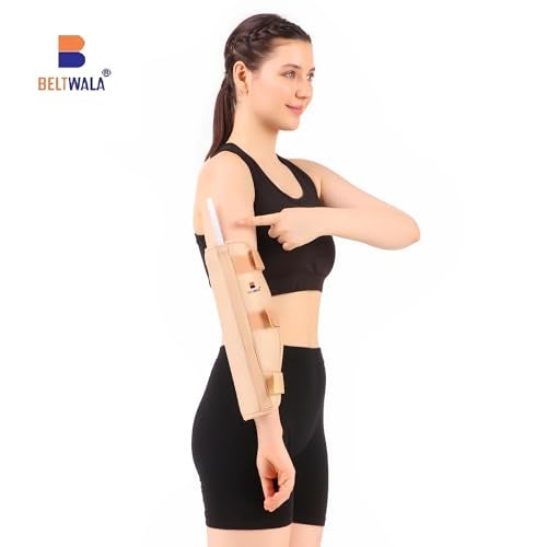 BELTWALA Elbow Brace Arm Immobilizer Splint (XL) | Cotton Elbow Support Stabilizer with Aluminum Strips for Fracture, Sprains, Dislocation & Arthritis Pain Relief | Adjustable & Lightweight - Image 5