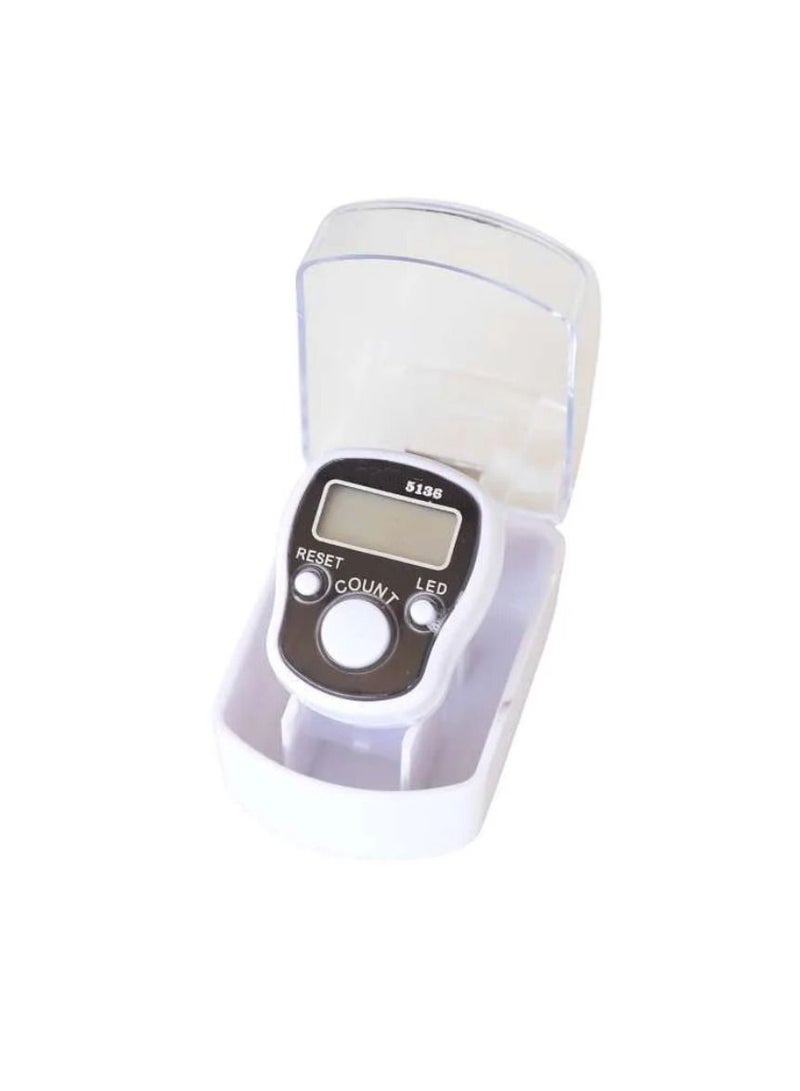 Digital Tasbeeh Tally Counter Mini Digital Finger Counter Clicker Counter Electronic Hand Tasbih Counter White/Black