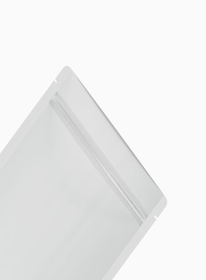 QQ Studio Pack of 100 Translucent Front Matte White Poly Plastic Resealable Bags (8.4oz (6" x 9"), White Stand-Up Pouch) - Image 3