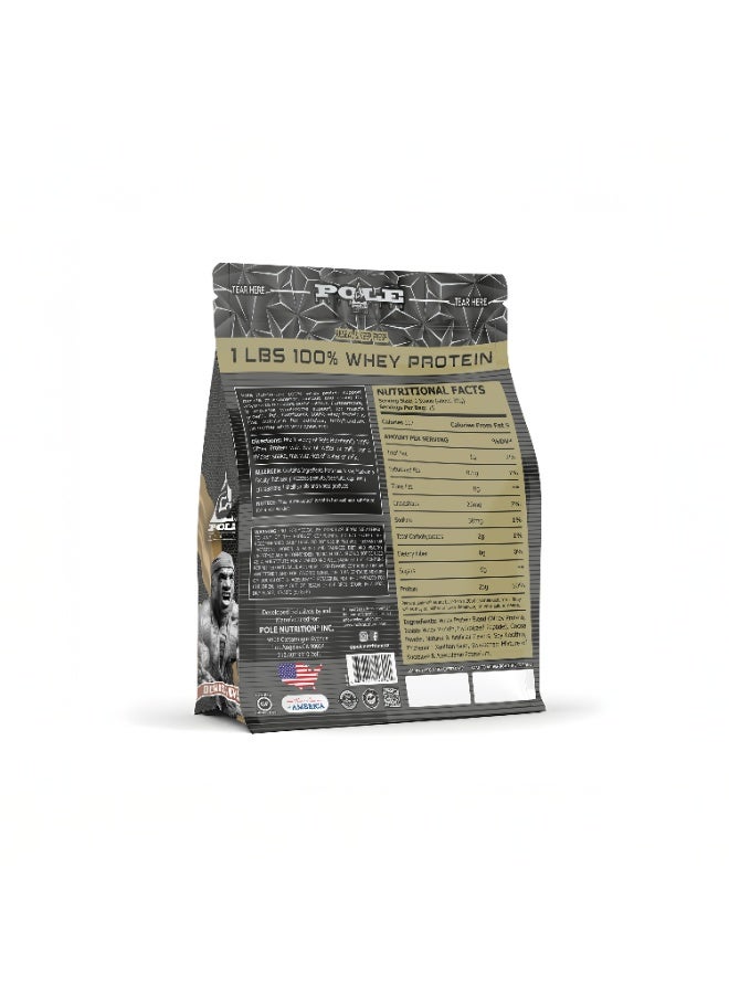 POLE NUTRITION بروتين مصل اللبن 100% 1 رطل (0.45 كجم) - مشروب بروتين عالي مع صفر سكر (كافيه فريبوتشينو) - Image 2