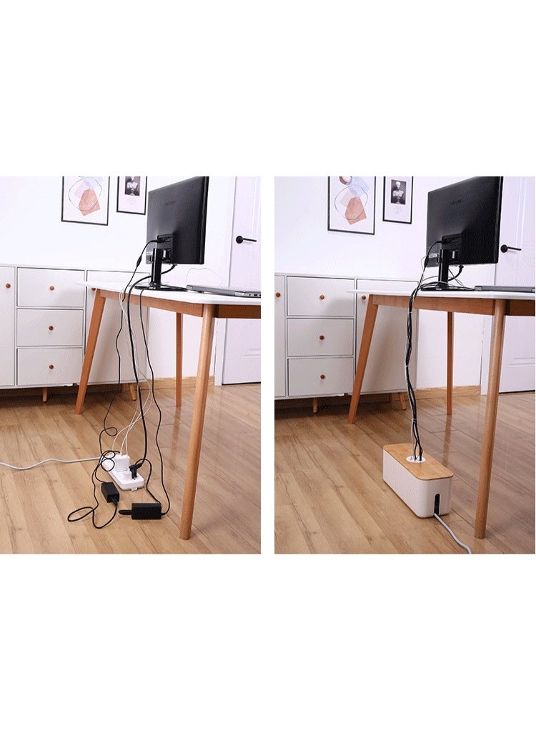 Cable Management Storage Box – Home Wire Organizer for Power Strips & Cords, Clean Desk & Household Cable Solution - Image 3