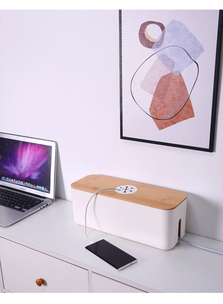 Cable Management Storage Box – Home Wire Organizer for Power Strips & Cords, Clean Desk & Household Cable Solution - Image 4