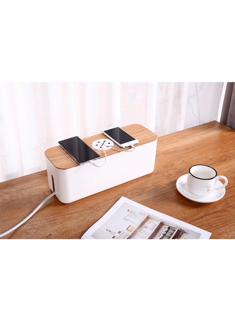 Cable Management Storage Box – Home Wire Organizer for Power Strips & Cords, Clean Desk & Household Cable Solution - Image 1