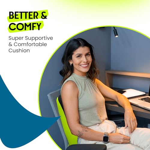 Sleepsia Cool Gel Memory Foam Donut Pillow & Lumbar Support Pillow for Tailbone Pain, Hemorrhoids, Lower Back Pain Relief (Black/Green, Combo) - Image 3