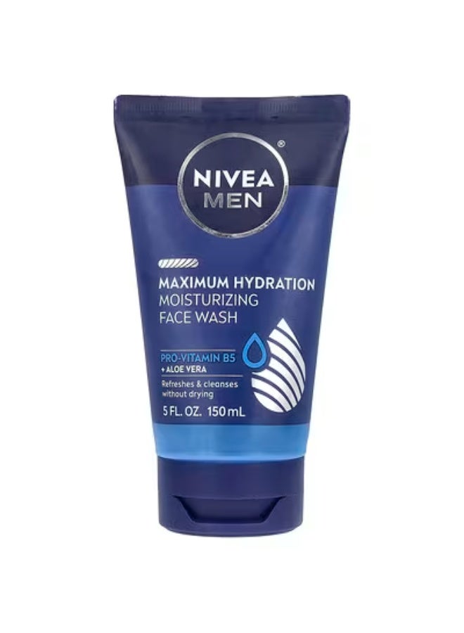 NIVEA MEN Maximum Hydration Moisturizing Face Wash, 5 fl oz (150 ml)