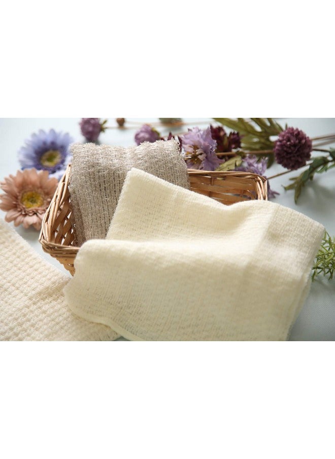 Terra Distribution - Exfoliating Washcloth [Made In Japan] Shower Back Scrubber Plantbased Loofah (Organic Cotton) - Image 1