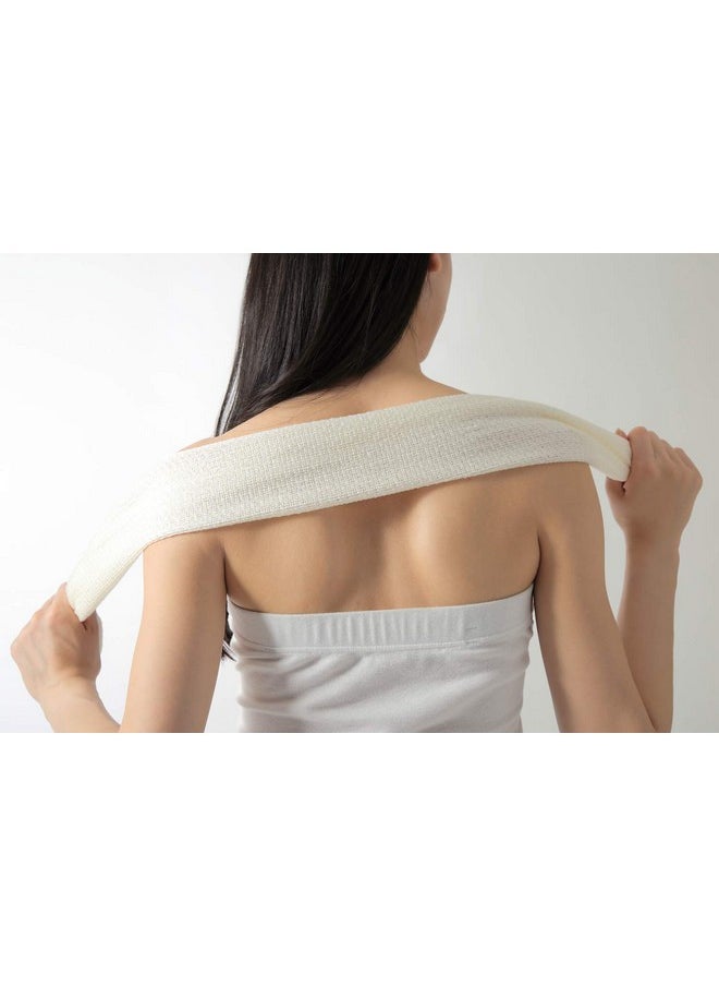 Terra Distribution - Exfoliating Washcloth [Made In Japan] Shower Back Scrubber Plantbased Loofah (Organic Cotton) - Image 1
