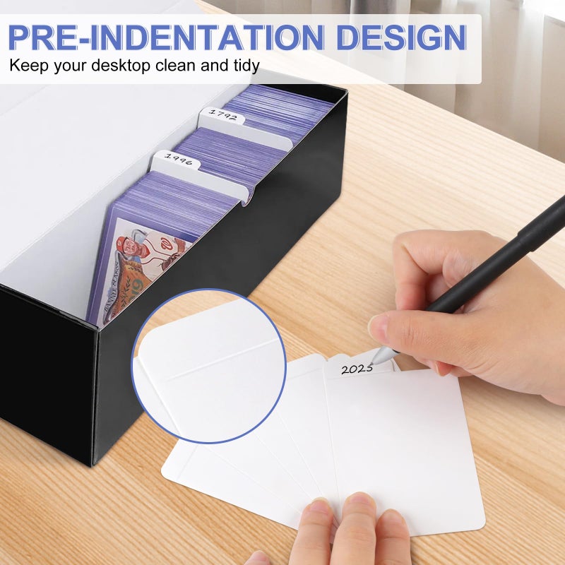 Guirnd 198PCS Trading Card Dividers, Paper Card Dividers, Standard Vertical Card Divider for MTG/Sports/Games Card Categorization and Management - White - Image 4