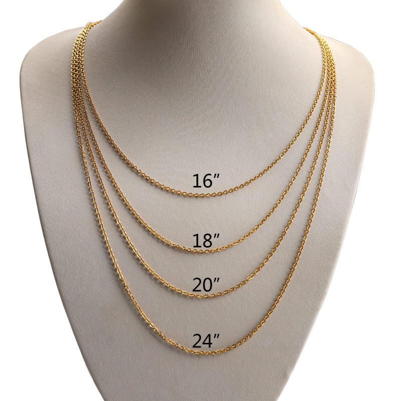 Andblue 30 Pack Necklace Chains 2mm Gold Plated Stainless Steel Link Cable Chain Necklace Bulk for DIY Jewelry Making Supplies (18 Inches) - Image 4
