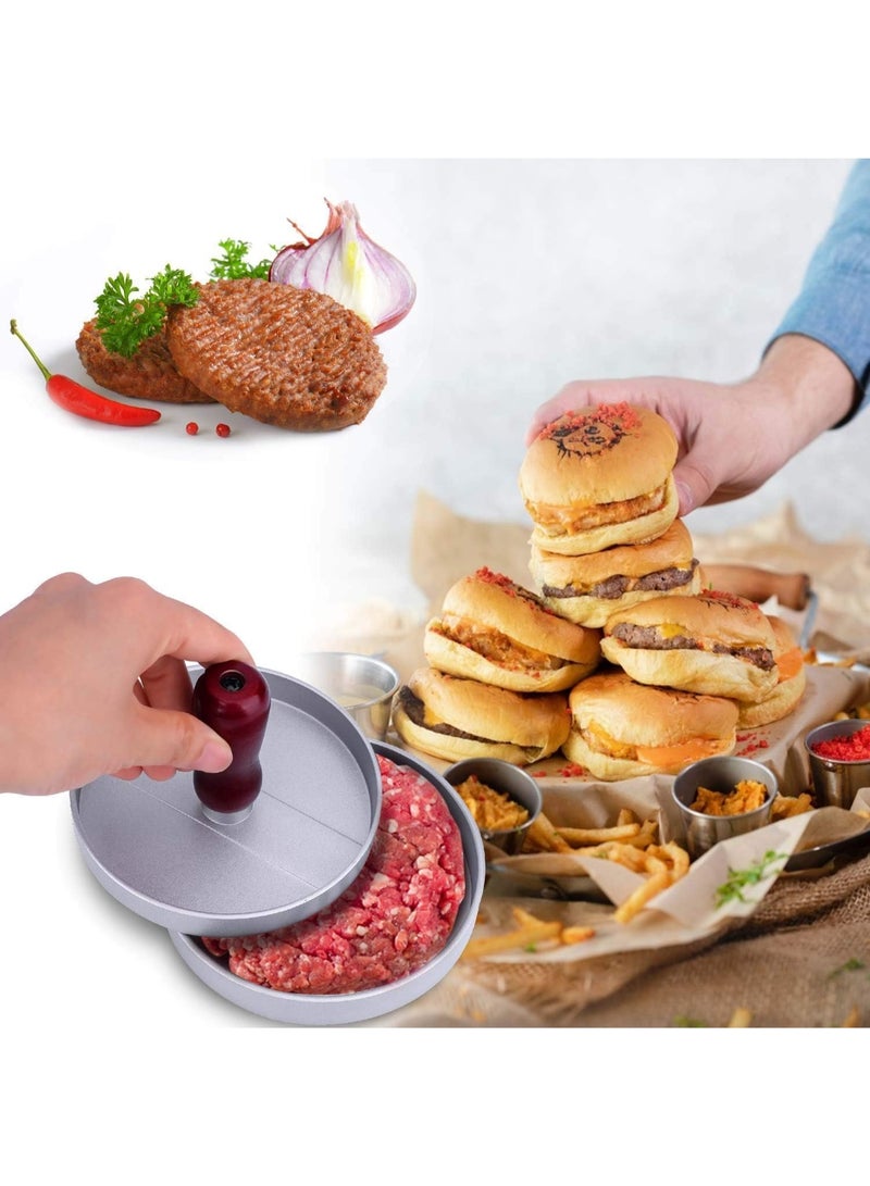Generic Stainless Steel Burger Press – Manual Hamburger Patty Maker Mold for Even Size Burgers, Non Stick Patty Press for Kitchen, BBQ, Grill, Home & Restaurant, Easy to Clean - Image 5