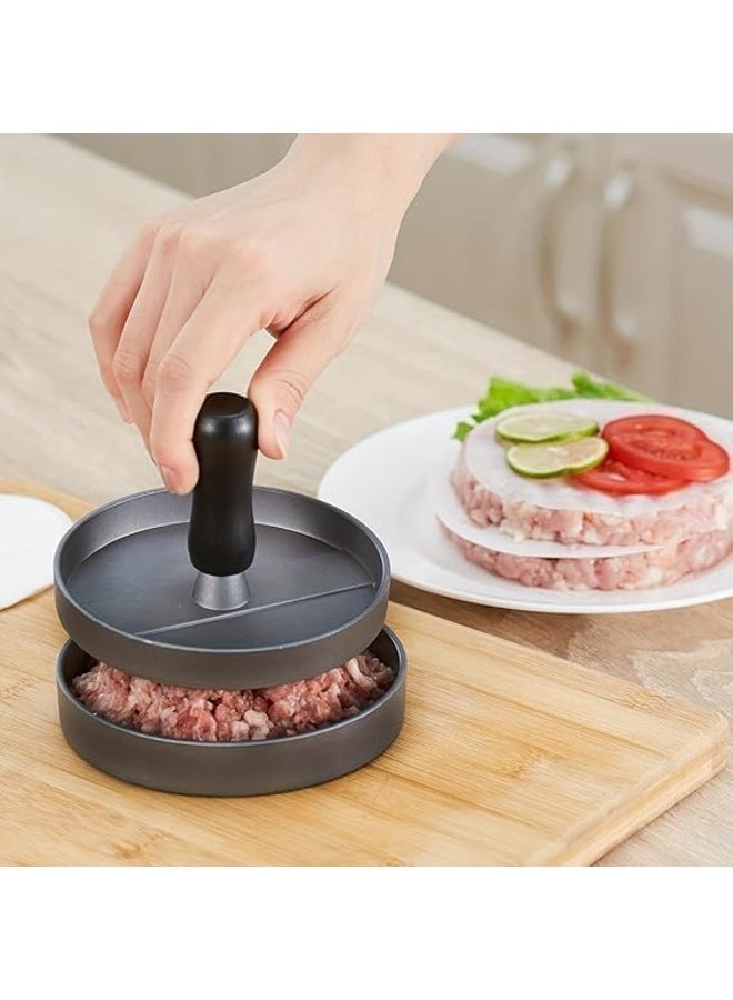 Generic Stainless Steel Burger Press – Manual Hamburger Patty Maker Mold for Even Size Burgers, Non Stick Patty Press for Kitchen, BBQ, Grill, Home & Restaurant, Easy to Clean - Image 2
