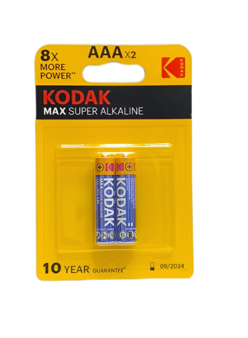 Kodak Max Super Alkaline AAA2 Batteries - Image 1