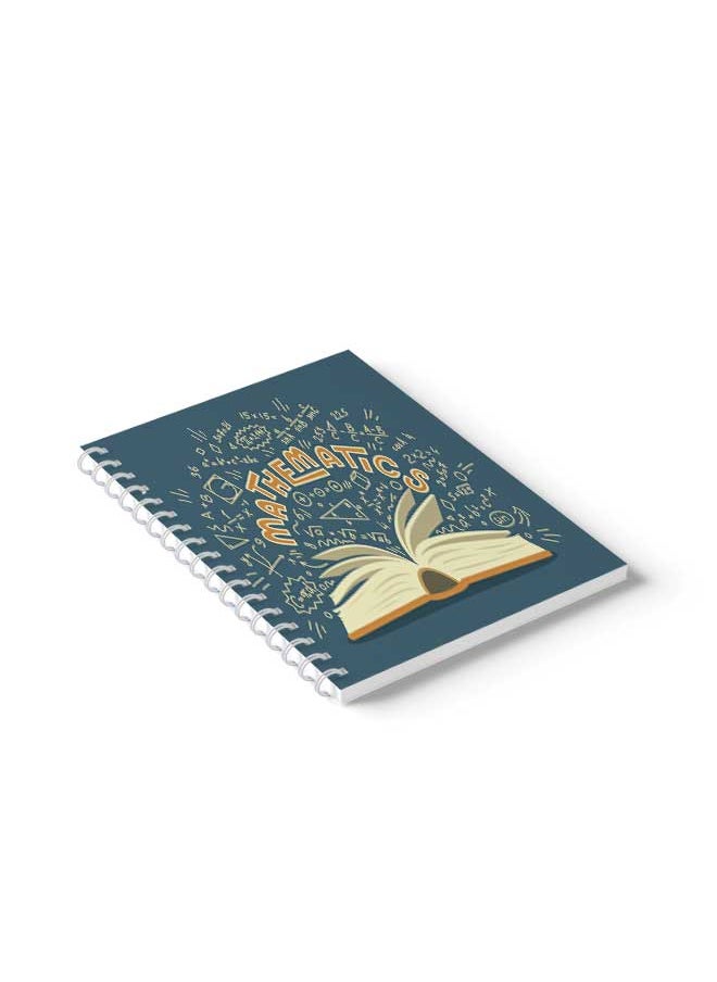 لوحة - دفتر مربعات للرياضيات كراس سلك حلزوني ٦٠ ورقة للمدرسة، المواد الدراسية، الجامعة، العمل تصميم كتاب مع رموز الرياضيات - Image 1