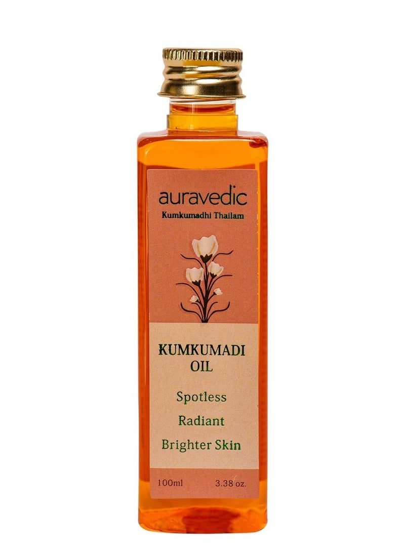 Auravedic Auravedic Kumkumadi Oil, 100 Ml. Kumkumadi Face oil for Glowing Skin. Kumkumadi Tailam from kerala.  - Image 1