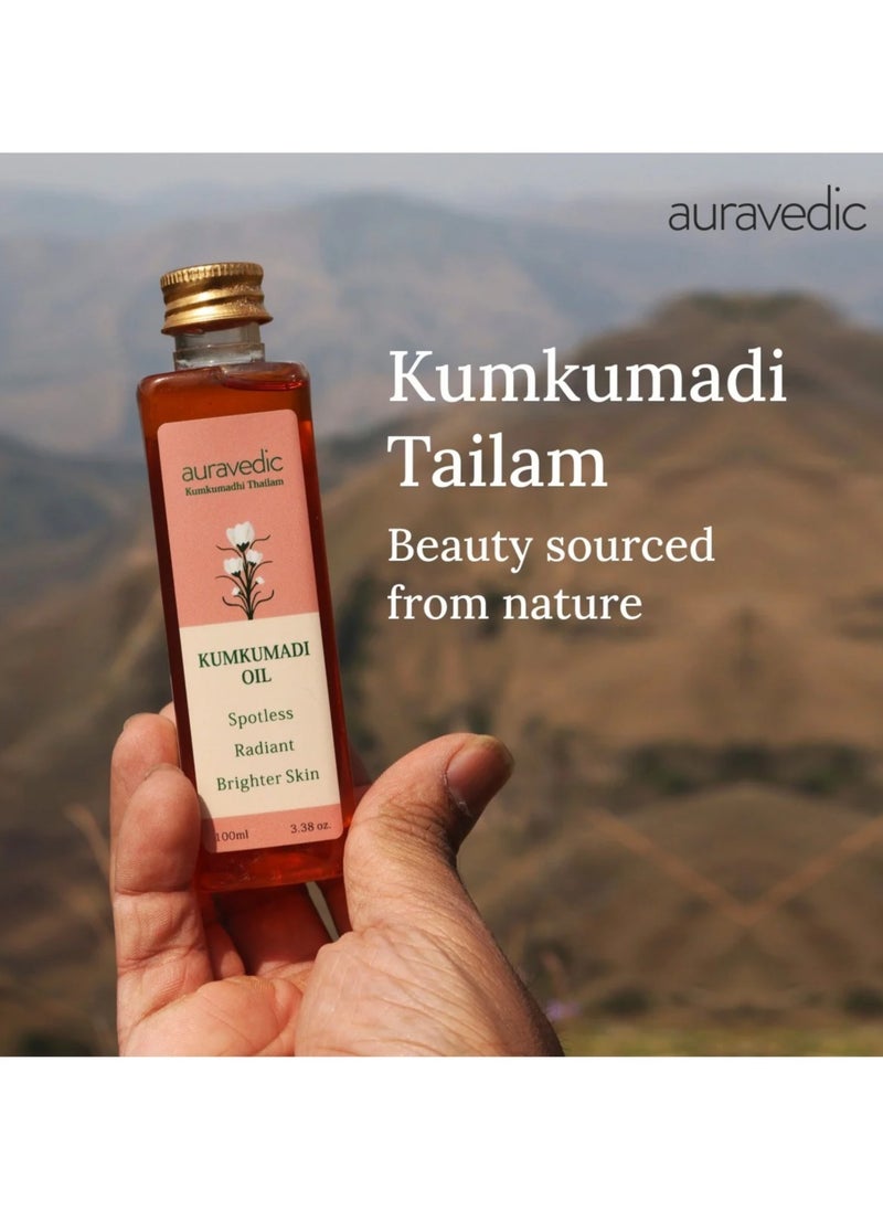 Auravedic Auravedic Kumkumadi Oil, 100 Ml. Kumkumadi Face oil for Glowing Skin. Kumkumadi Tailam from kerala.  - Image 4