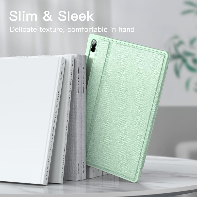 JETech Case for Samsung Galaxy Tab S8 Plus 2022 / S7 FE 2021 / S7 Plus 2020 12.4-Inch with S Pen Holder, Slim Folio Stand Protective Tablet Cover, Multi-Angle Viewing (Misty Green) - Image 4