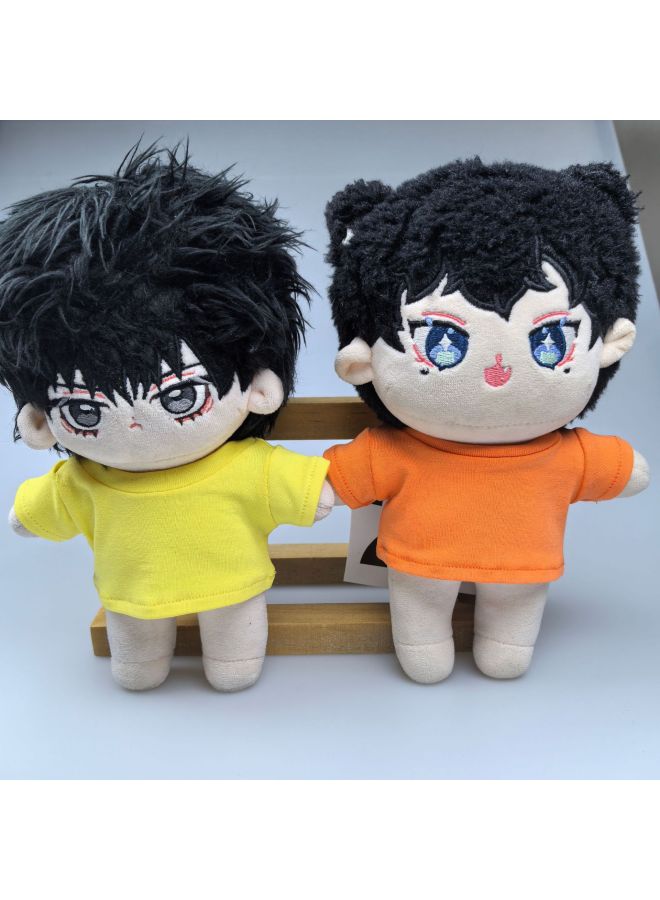Doll Clothes 10/40cm20cm Cotton Doll Short Sleeve T-shirt Doll Doll Clothes Can Add LOGO Pattern-Specifications:10cm Starfish Body Wear-Color:Purple T-shirt  - Image 3
