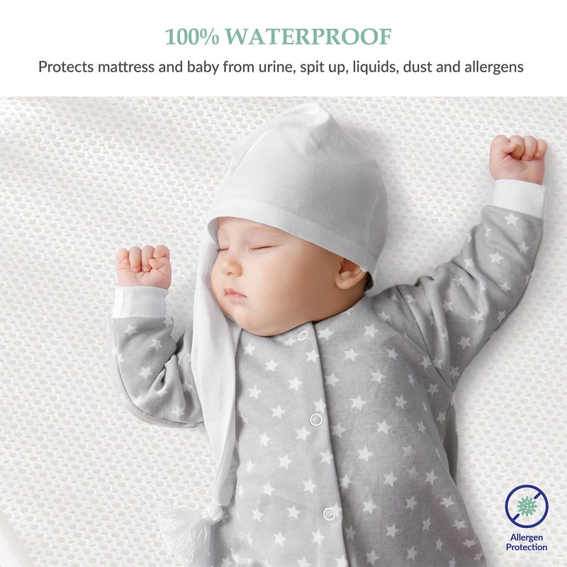 Slumberfy Breathable Crib Waterproof Mattress Protector Pad- Hypoallergenic - Noiseless - Washable- Breath Easy, Babies and Toddlers, Lab Tested - Crib Size 28"X52" by Slumberfy - Image 2