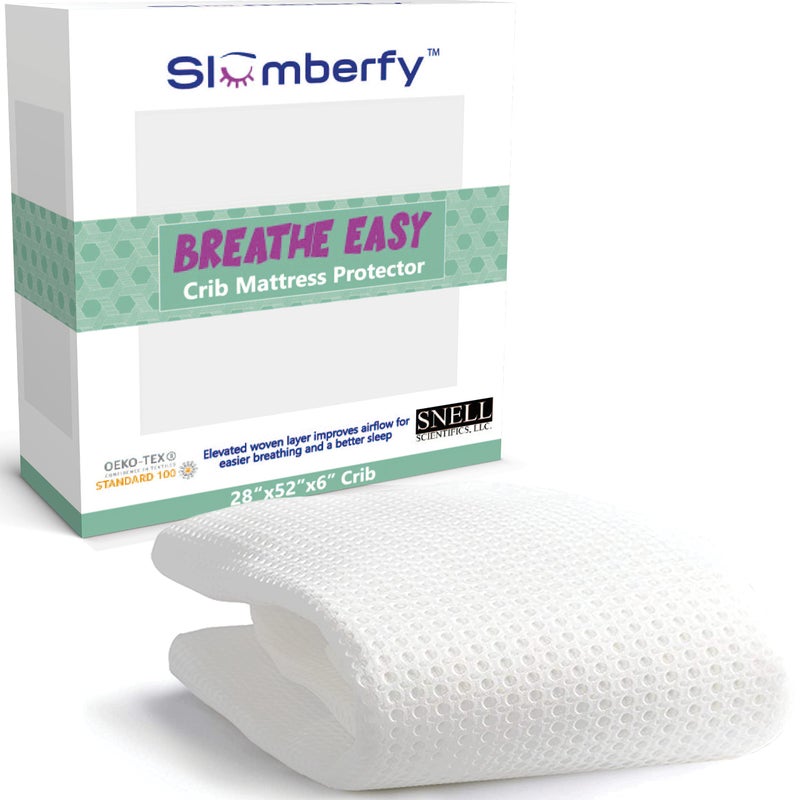 Slumberfy Breathable Crib Waterproof Mattress Protector Pad- Hypoallergenic - Noiseless - Washable- Breath Easy, Babies and Toddlers, Lab Tested - Crib Size 28"X52" by Slumberfy - Image 1