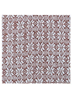 فابينني بطانية محبوكة من القطن التركي مناسبة للسرير والأريكة والكرسي أحمر داكن/أبيض 170x200 سم  - Image 2