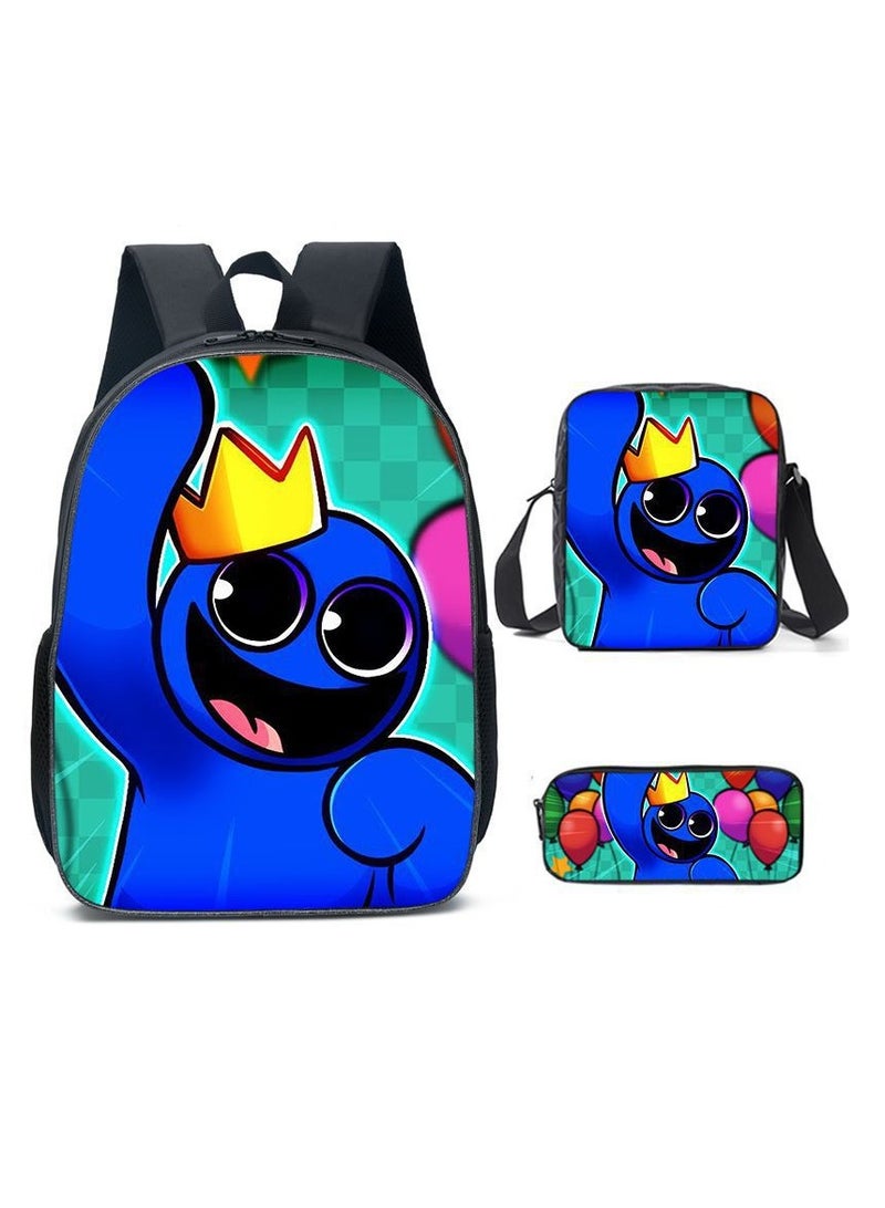 Generic - Cartoon anime backpack for primary and secondary school students, large capacity casual lightweight backpack, cartoon shoulder bag, pencil case, pencil case, and pencil case - Image 1