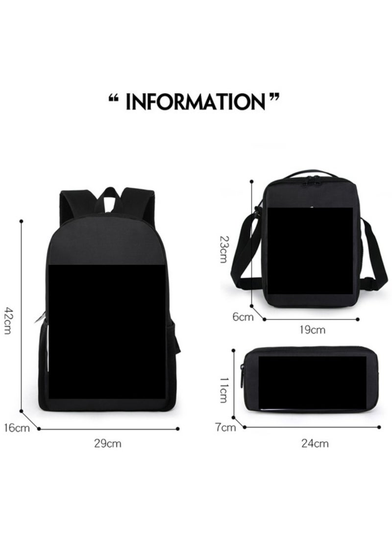 Generic - Cartoon anime backpack for primary and secondary school students, large capacity casual lightweight backpack, cartoon shoulder bag, pencil case, pencil case, and pencil case - Image 1