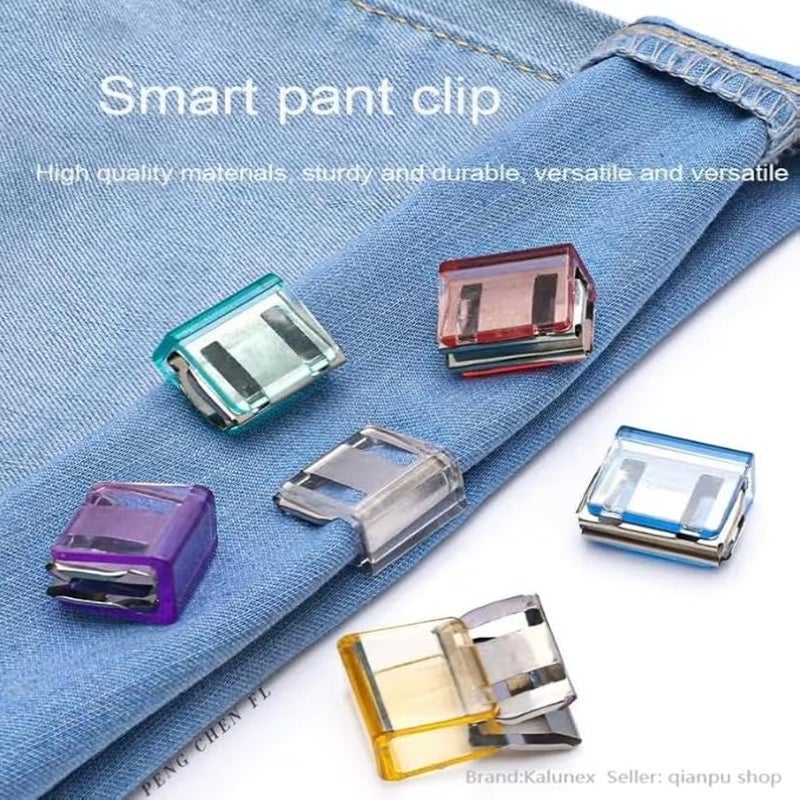 Magic Trouser Clips 6-Piece Multicolor Set - Instant No-Sew Length Adjuster Compact One-Hand Operation Clip for Growing Kids Home Travel Style Experiments - Image 5