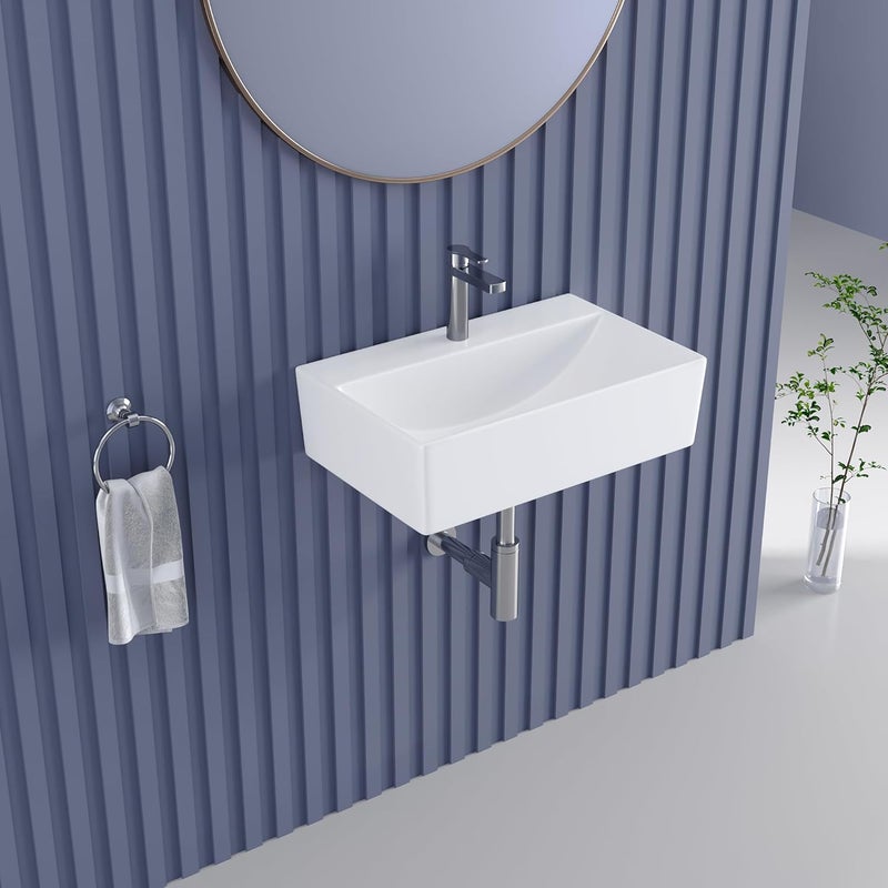 SYON Syon ZUCA Premium Ceramic Table Top Wall Hung Wash Basin for Bathroom Living Room 145x10  - Image 3