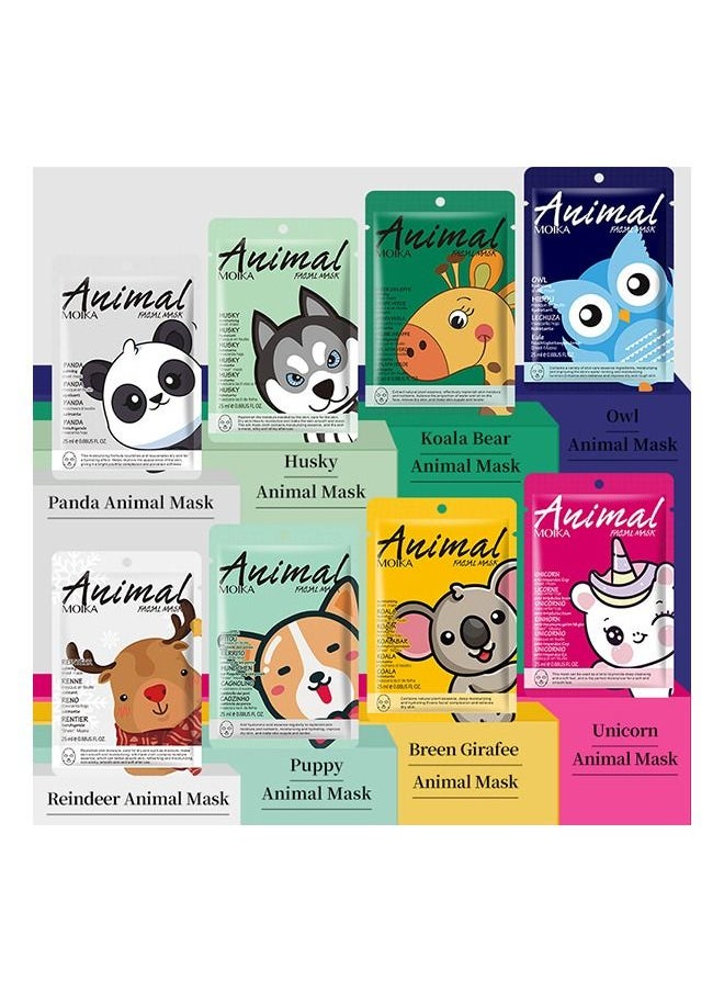 MOIKA - 8-Piece Natural Sheet Masks - Arbutin Facial Mask - Facial Skincare - Treatment Mask - Home SPA - Anti-Aging - Moisturizing - for All Skin Types - 25mL - Image 1