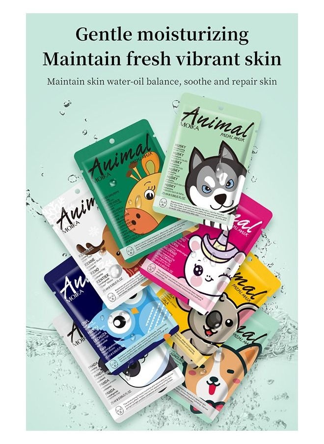 MOIKA - 8-Piece Natural Sheet Masks - Arbutin Facial Mask - Facial Skincare - Treatment Mask - Home SPA - Anti-Aging - Moisturizing - for All Skin Types - 25mL - Image 1